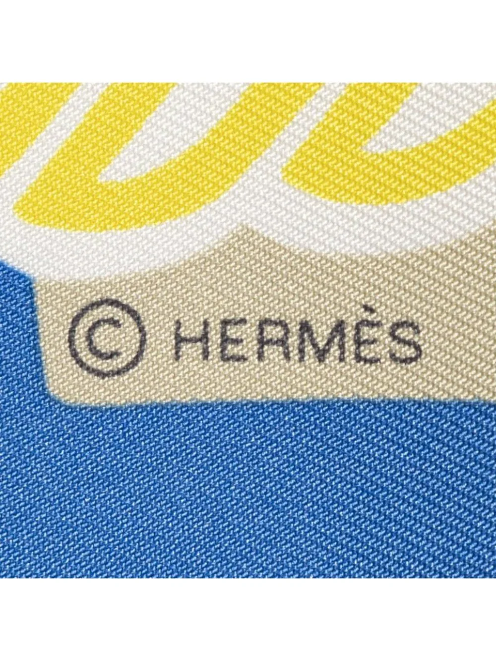 Hermes Scarf Light Blue Yellow Green Silk